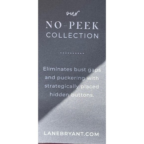 Lane Bryant No-Peek Collection Womens Striped Button Down Shirt Size 18/20 Linen - Picture 4 of 8